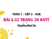 Bài 6.32 trang 20 Toán 7 Tập 2 Kết nối tri thức
